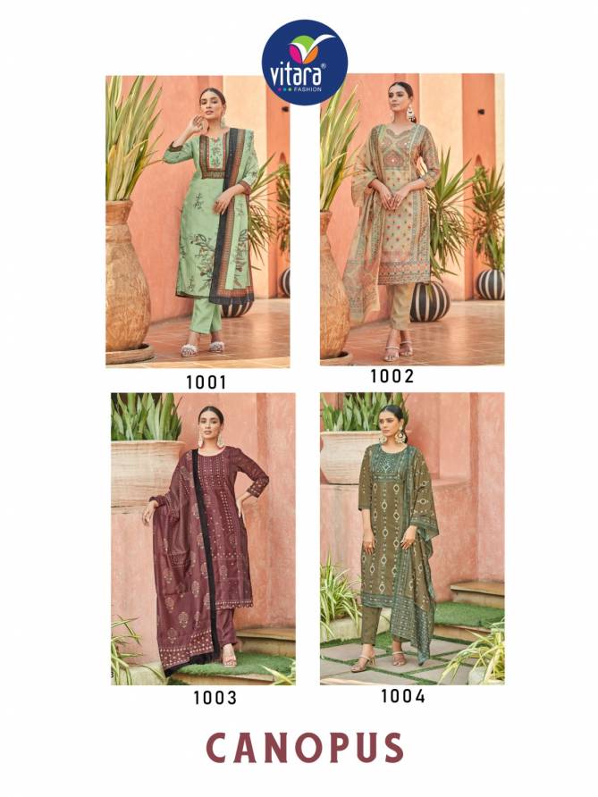 Canopus By Vitara 1001-1004 Readymade Salwar Suits Catalog